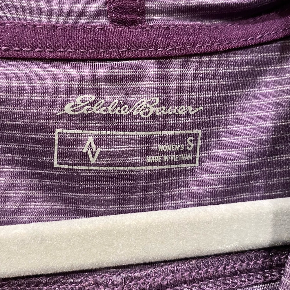 Eddie Bauer Purple Infinity Long Sleeve Hoodie Size Small‎ Striped Trek Travel - Picture 9 of 10